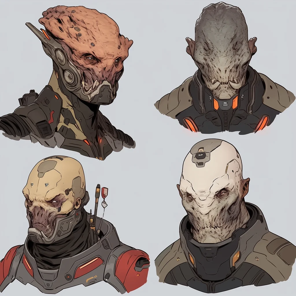 Sci-Fi character headshots