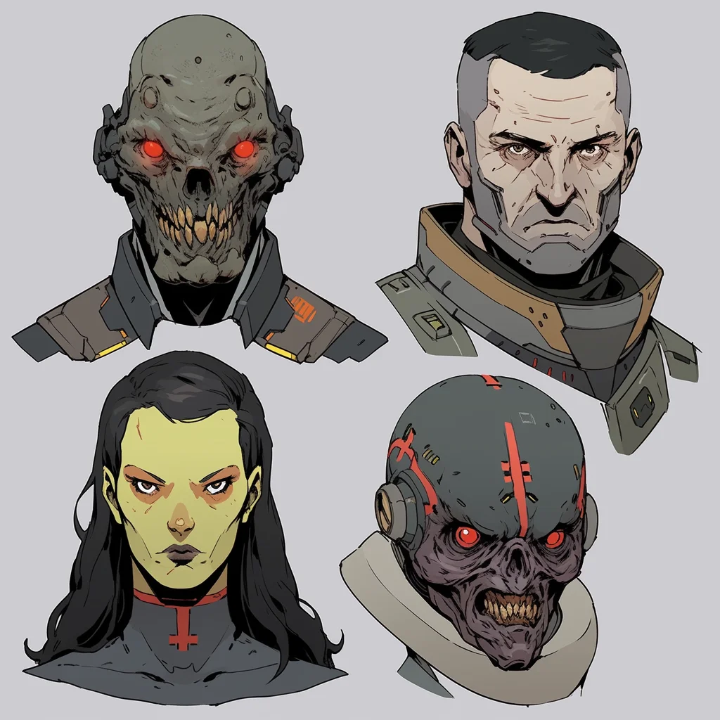 Sci-Fi character headshots