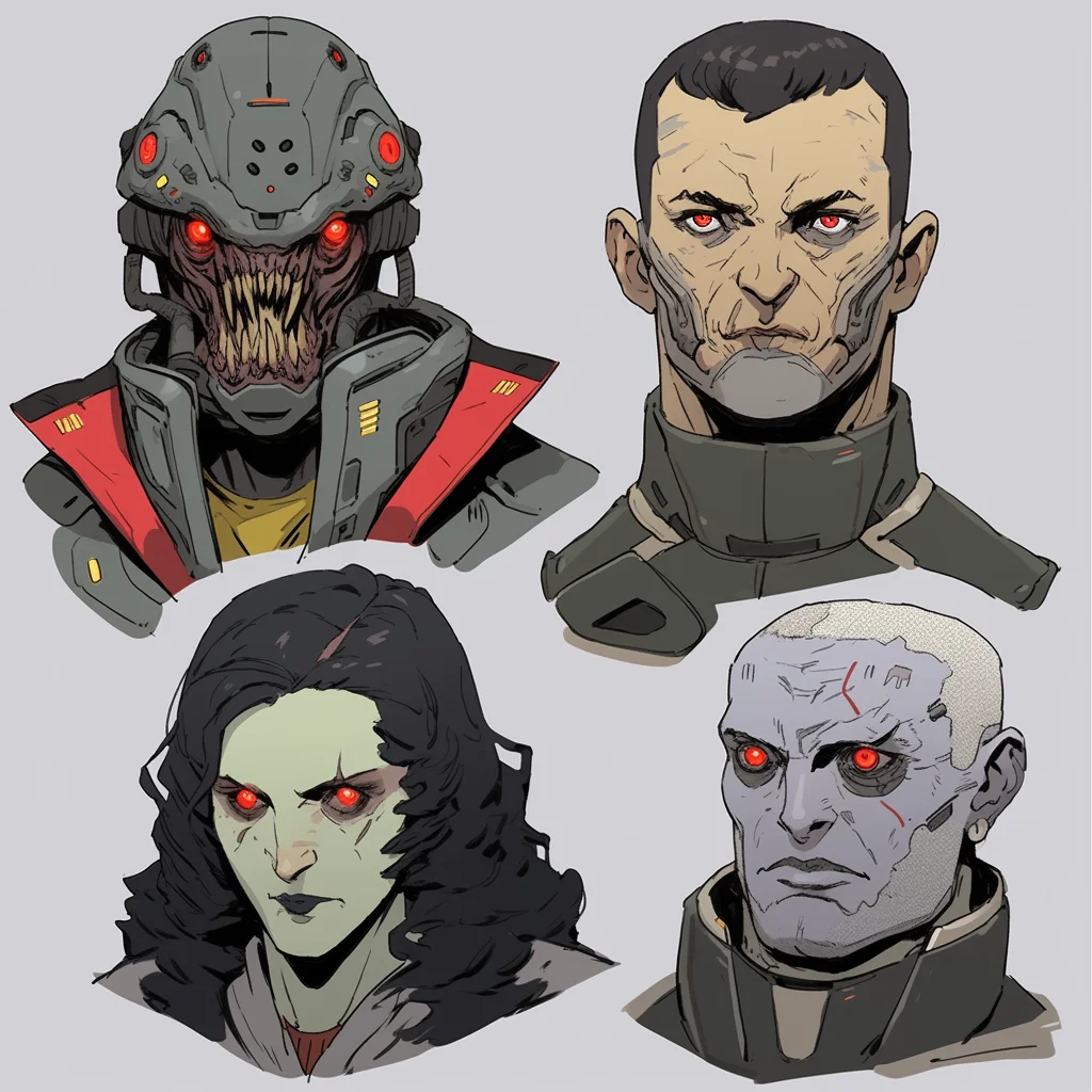 Sci-Fi character headshots