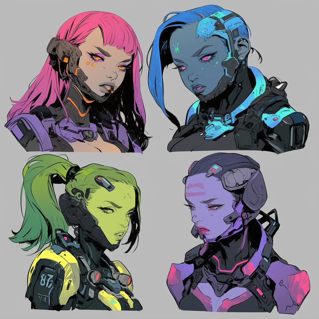 Sci-Fi character headshots