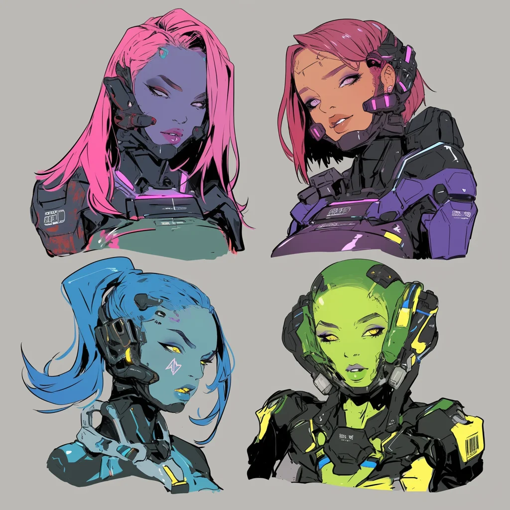 Sci-Fi character headshots