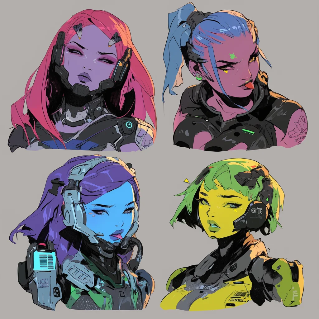 Sci-Fi character headshots