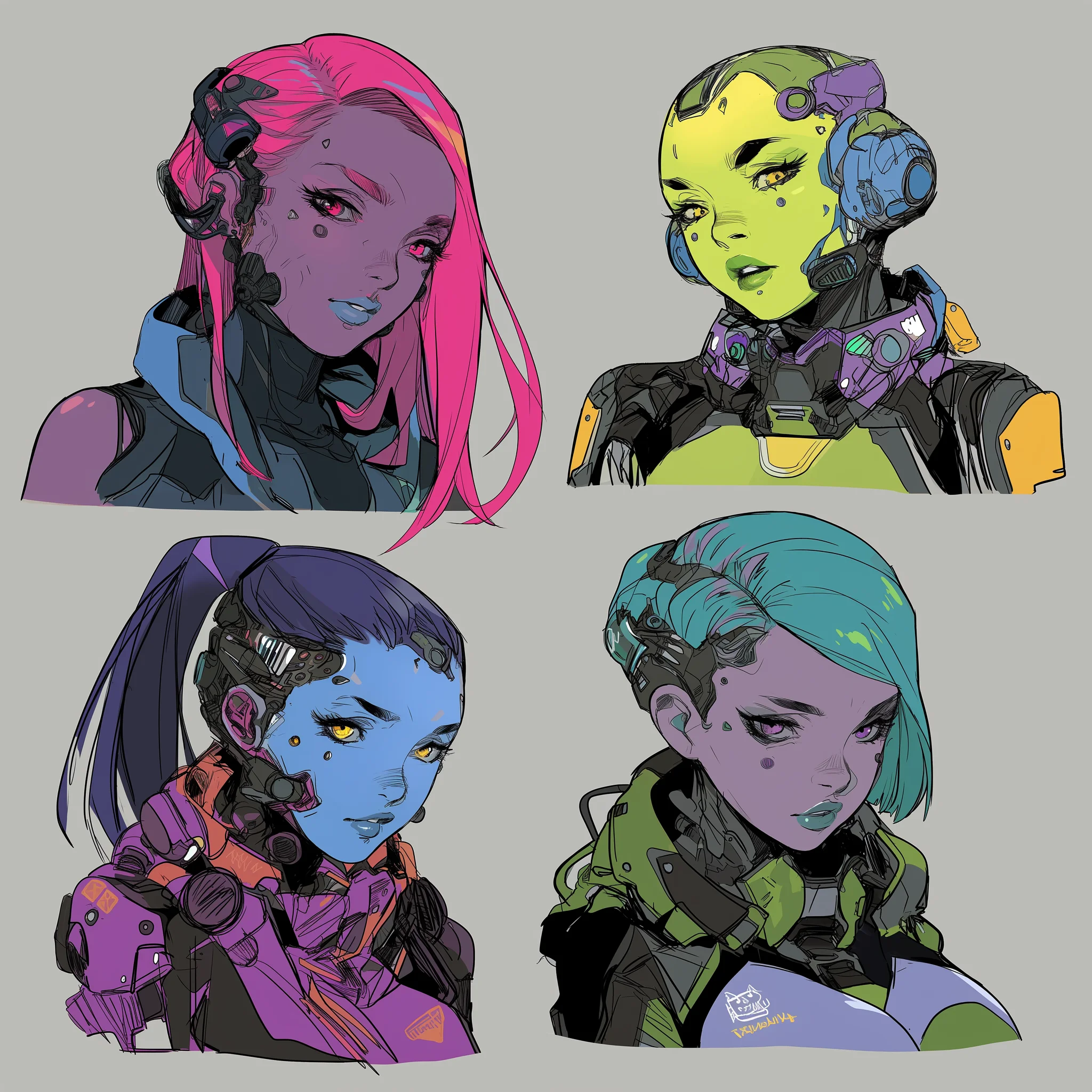 Sci-Fi character headshots