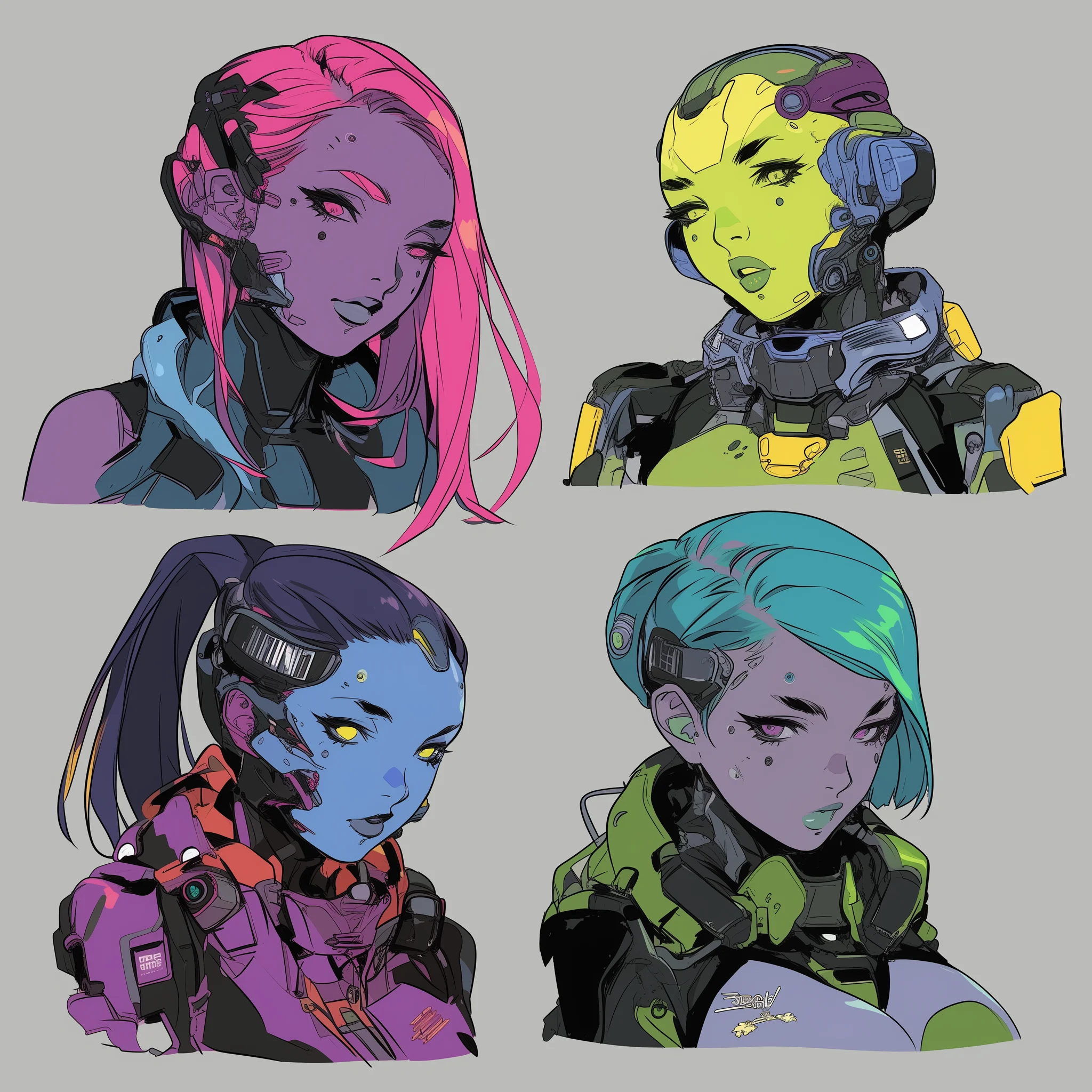 Sci-Fi character headshots