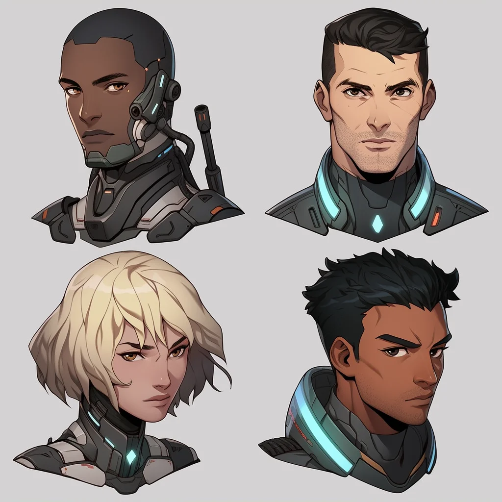 Sci-Fi character headshots