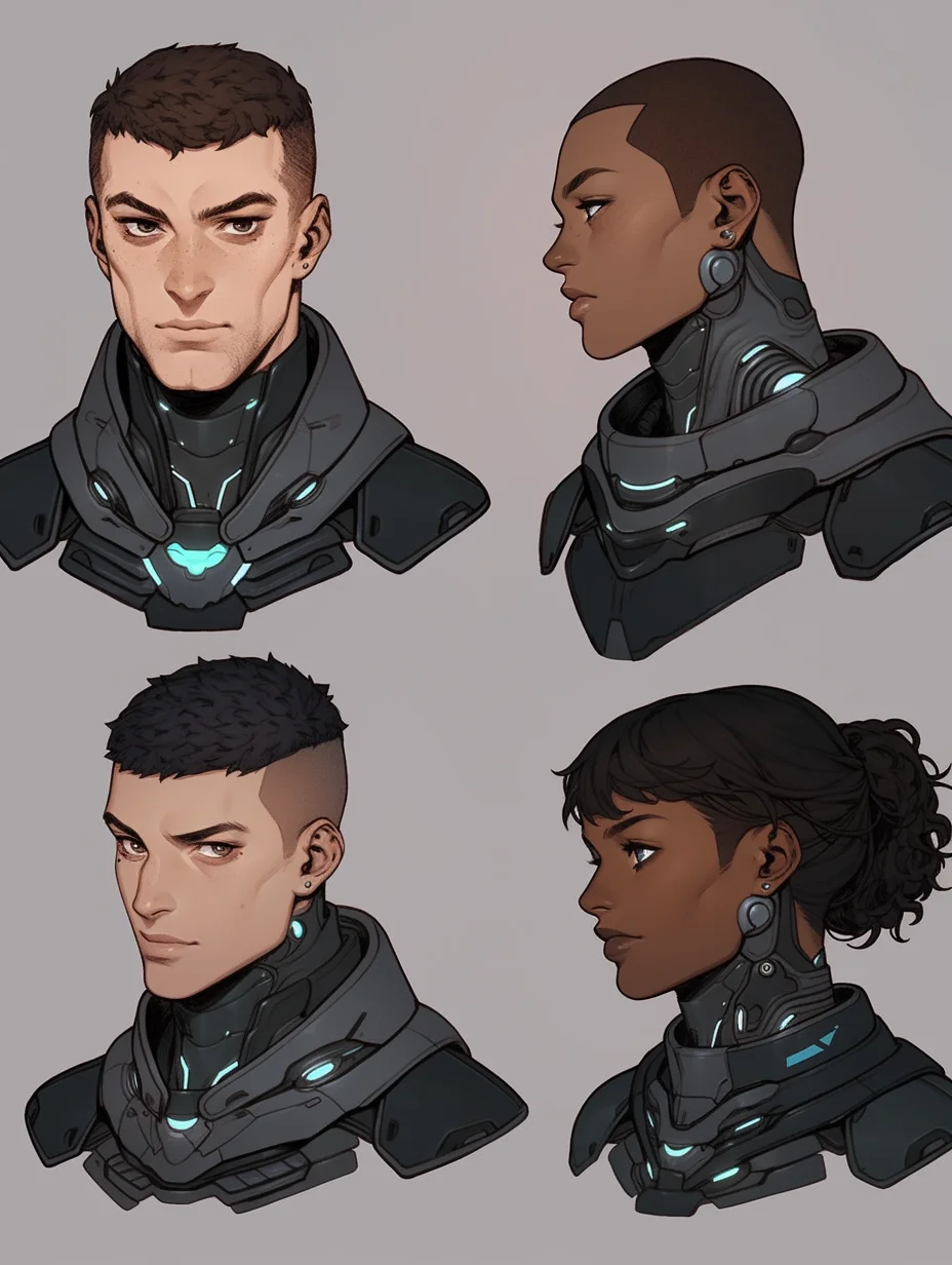 Sci-Fi character headshots