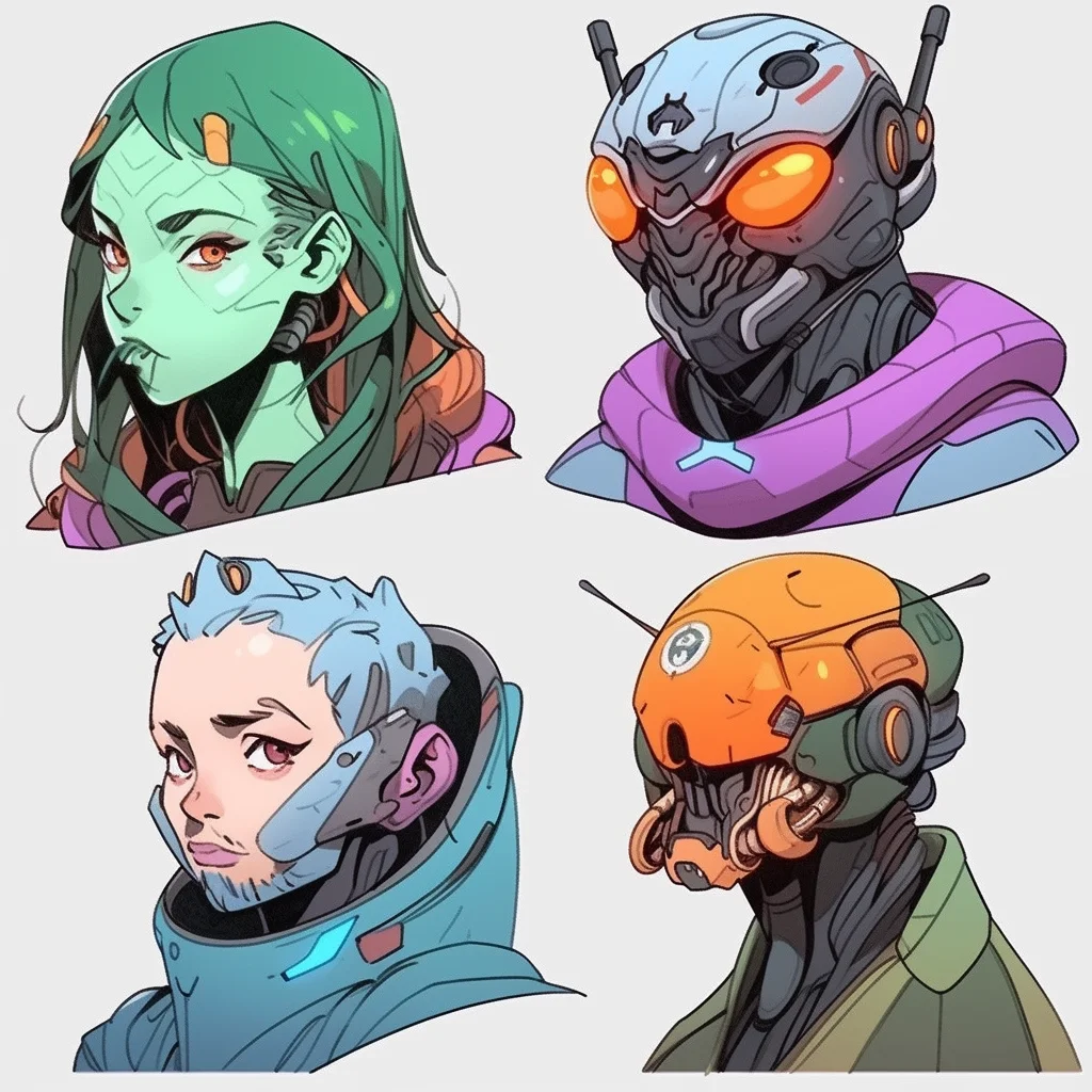 Sci-Fi character headshots