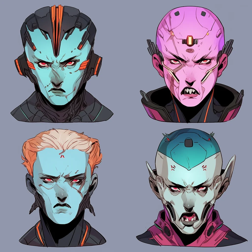 Sci-Fi character headshots