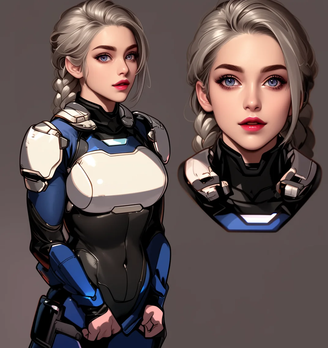 Star Army Female Humanoid - 2 Views