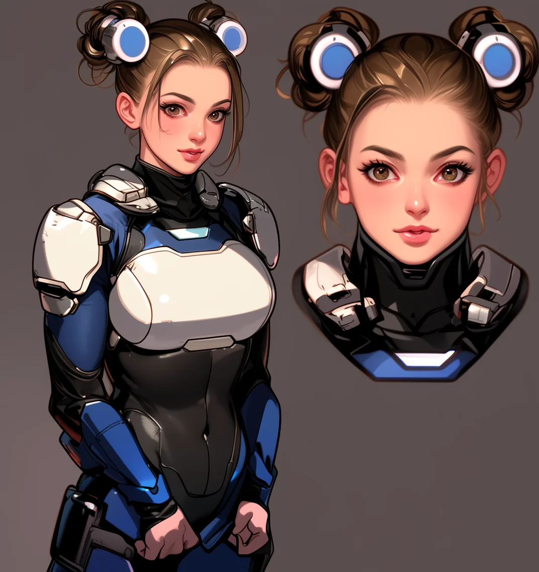 Star Army Female Humanoid - 2 Views