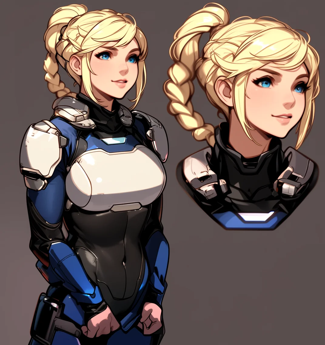 Star Army Female Humanoid - 2 Views