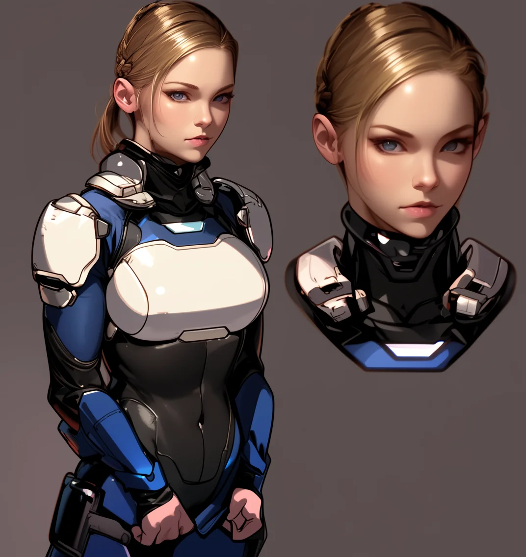 Star Army Female Humanoid - 2 Views