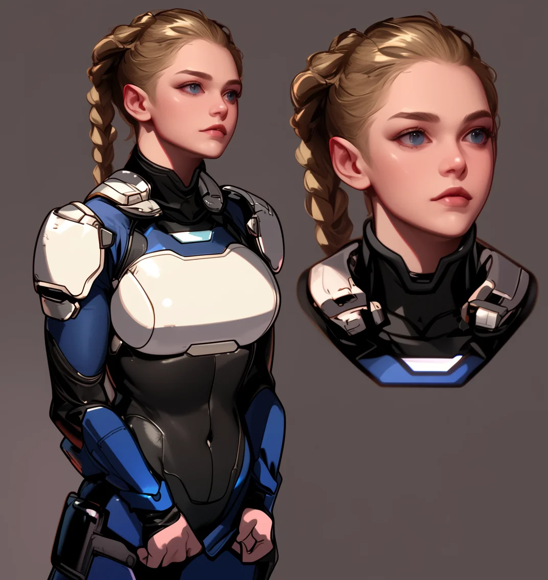 Star Army Female Humanoid - 2 Views