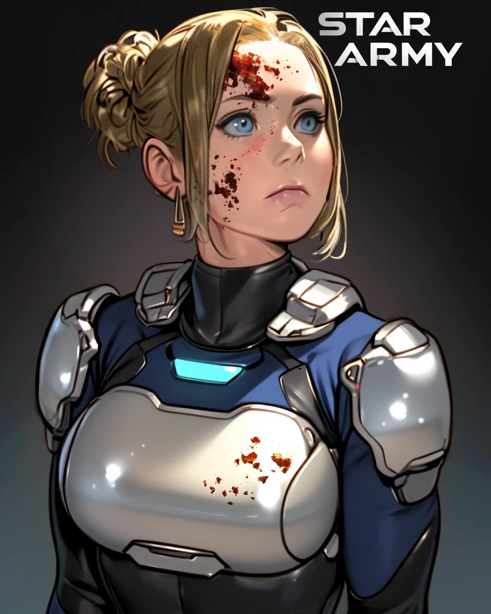 Star Army Female Humanoid (Adoptable) - Bloodied