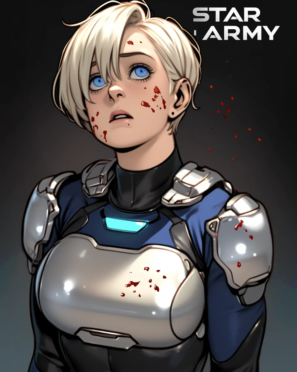 Star Army female Humanoid - Blood splatter