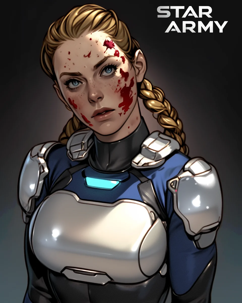 Star Army Female Humanoid - Bloodied