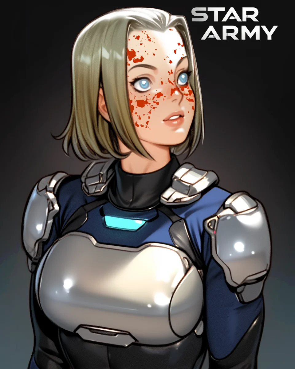 Star Army Female Humanoid - Bloodsplattered