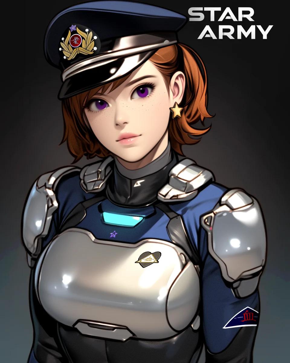 Star Army Female Humanoid First Fleet Chui with Officer Cap