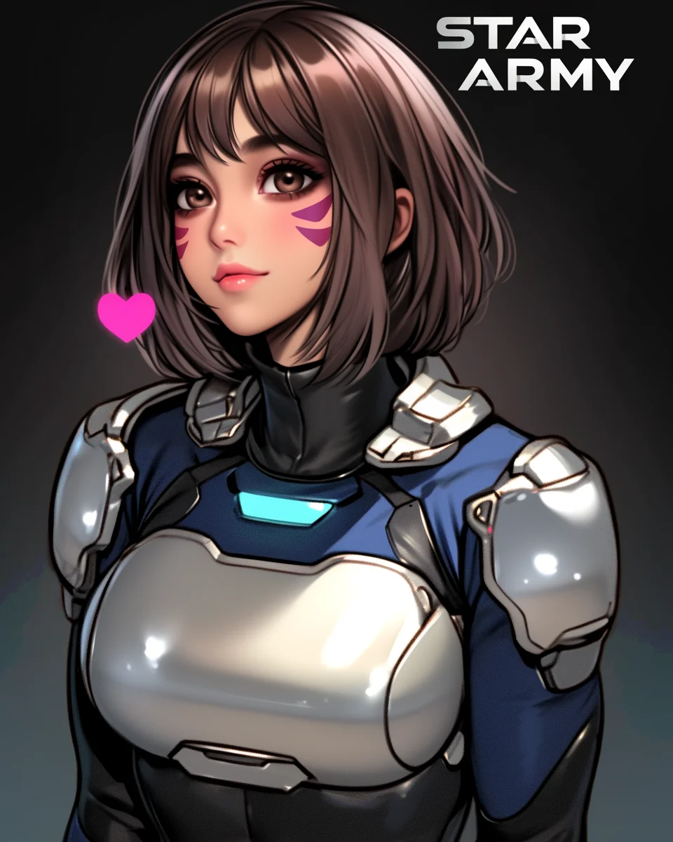 Star Army Female Humanoid In Love