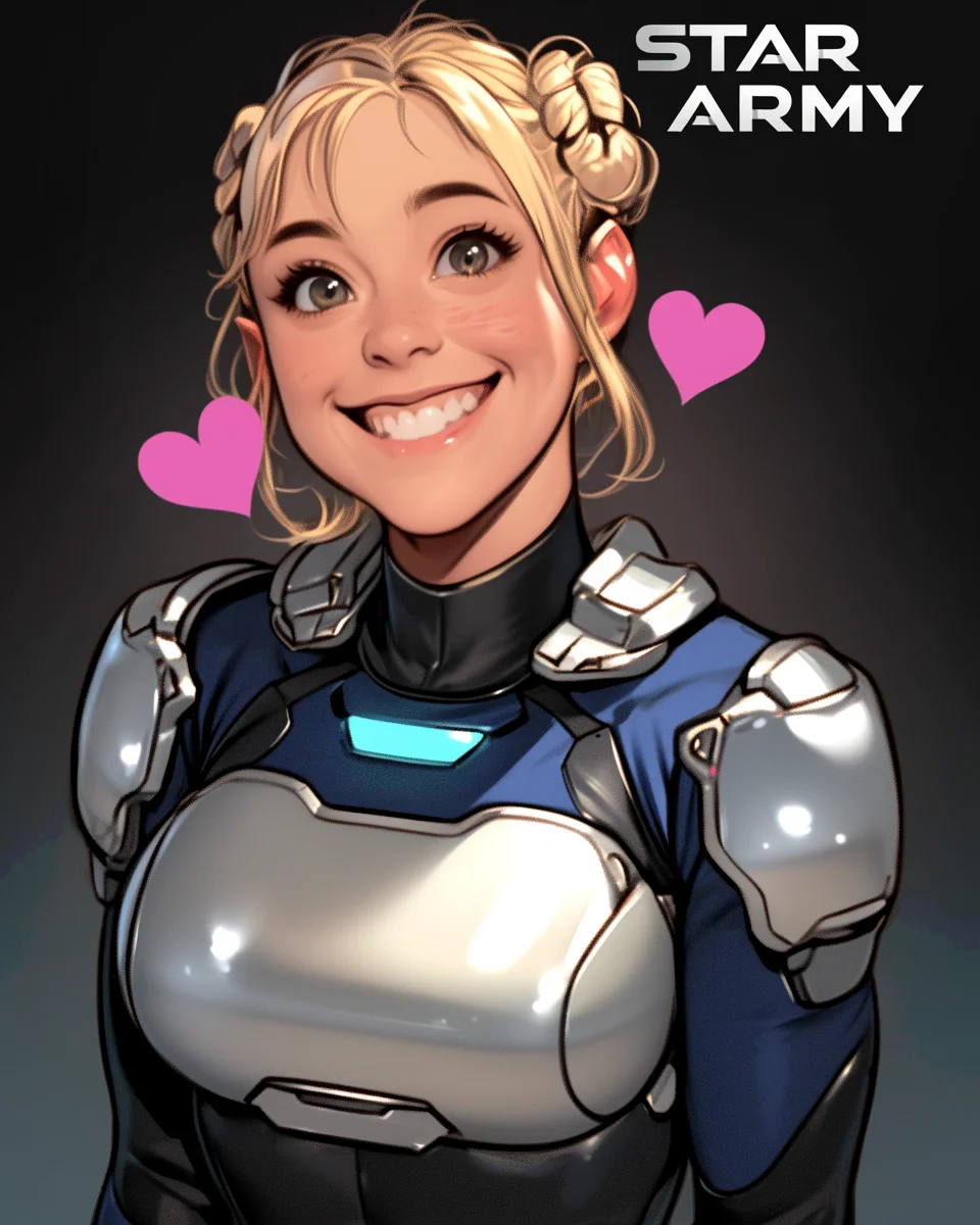 Star Army Female Humanoid in Love