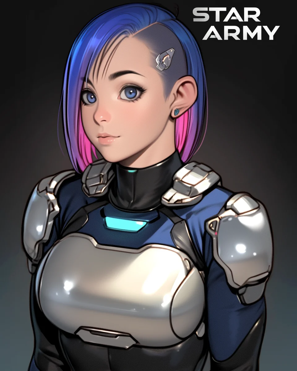 Star Army Female Humanoid with Cybernetics