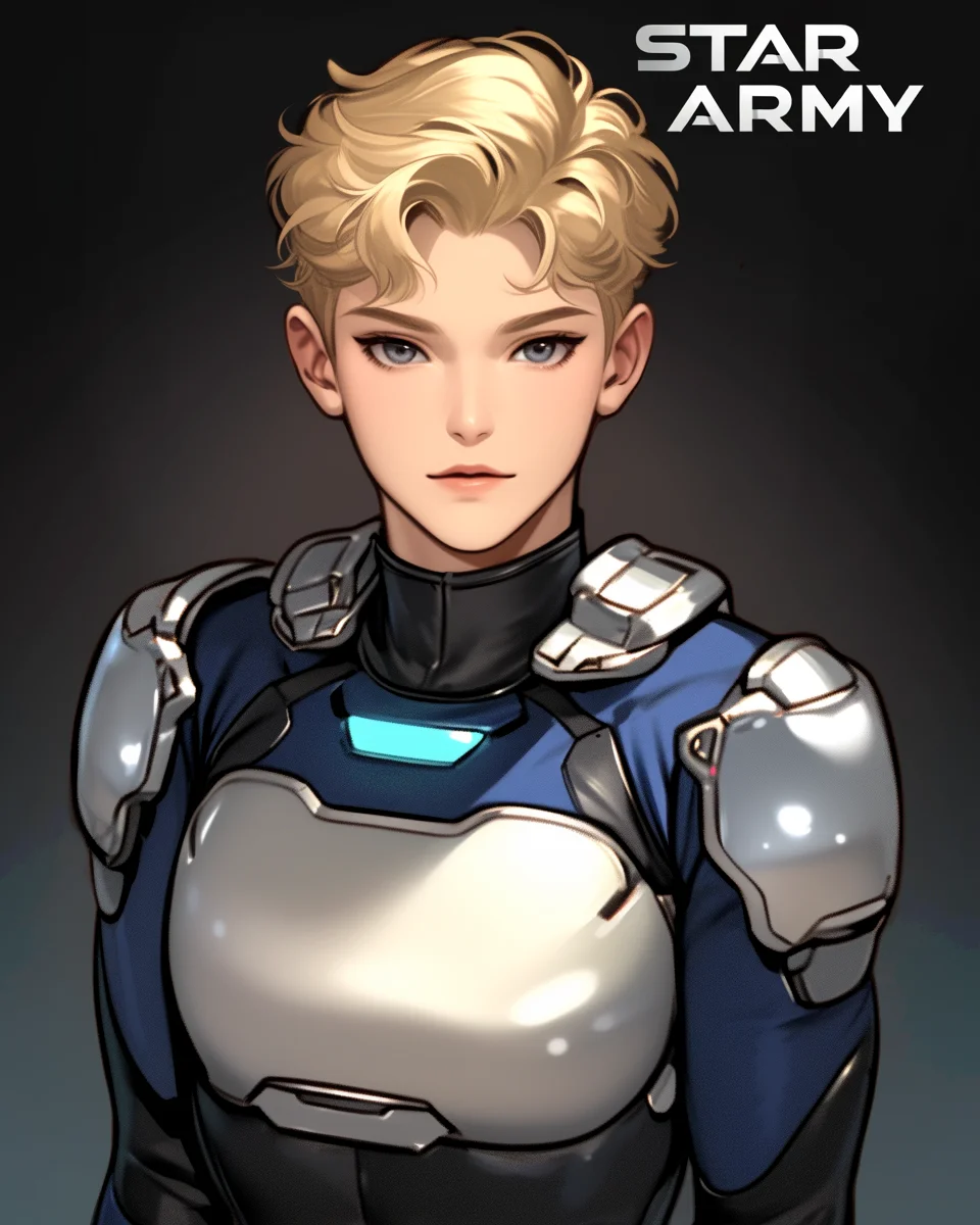 Star Army Male Humanoid - Younger blond dude