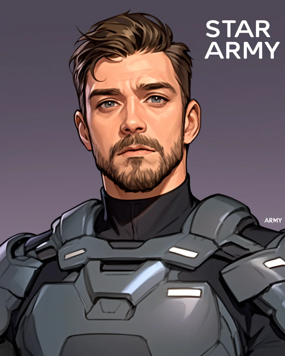 Star Army Male Humanoid