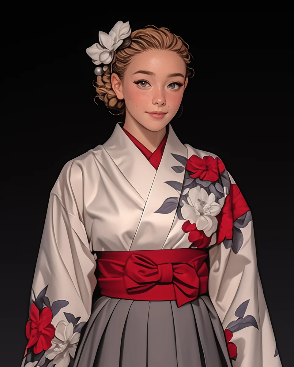 Yamataian Female Humanoid in Traditional Clothing