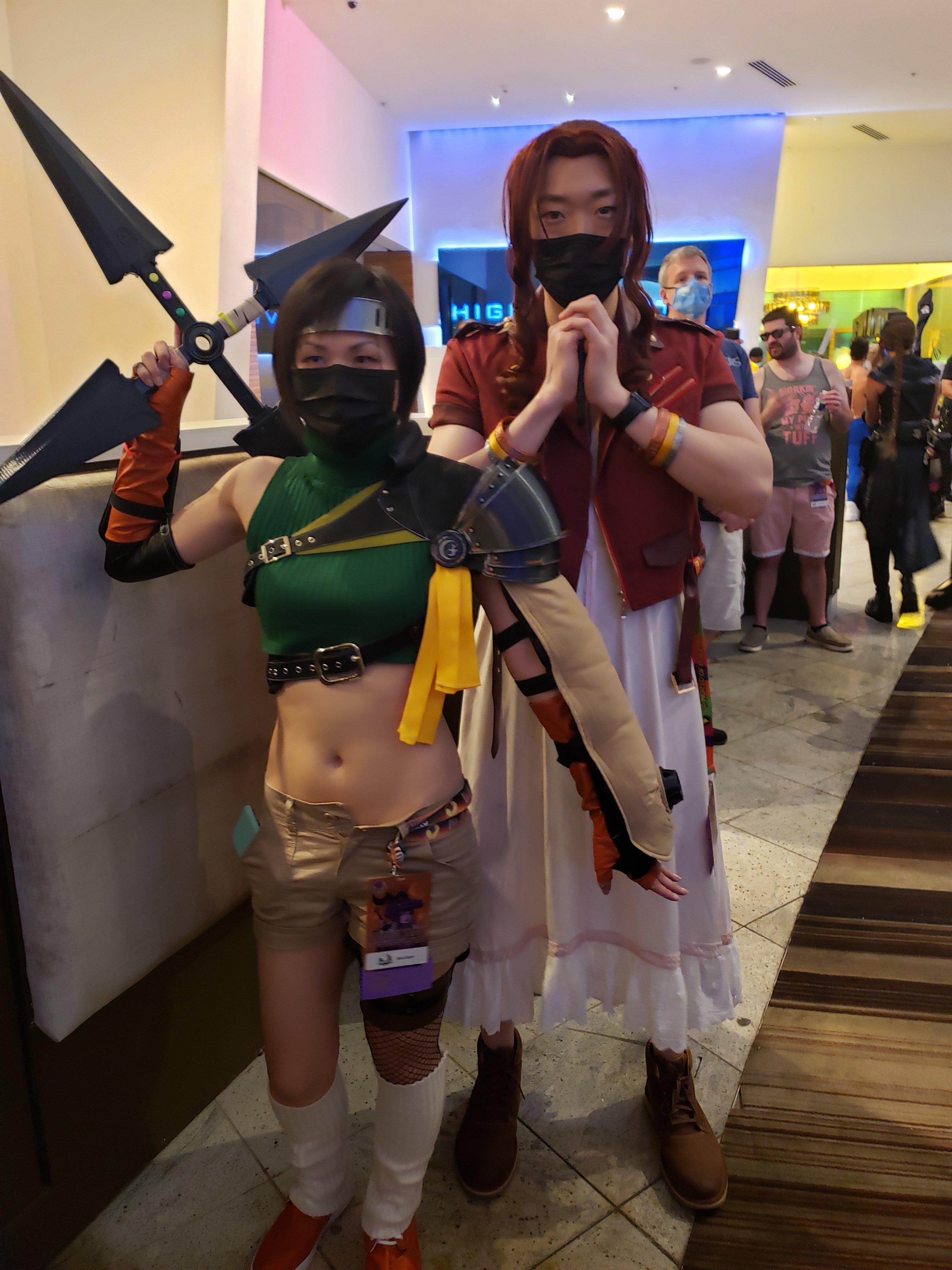 Yuffie (cosplayed by Dina Dunn) and Aerith
