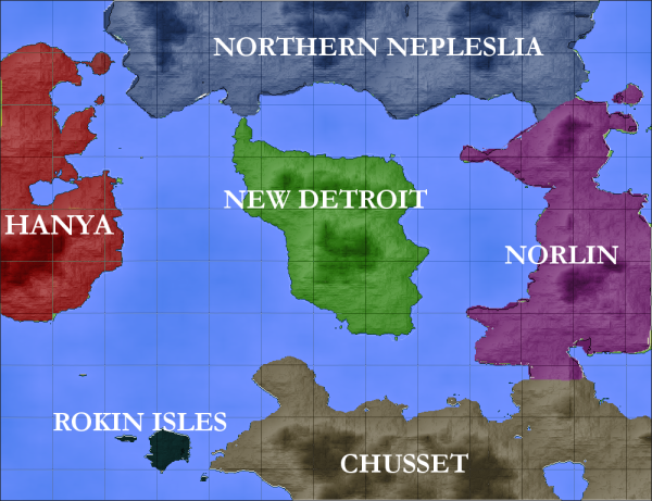 A Map of Nepleslia's Surface