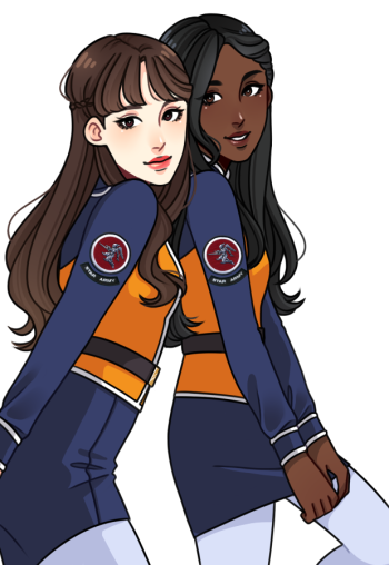 Ahn Ha-Neul and Nakeysha Smalls wearing the Type 41 Insignia Set on their sleeves